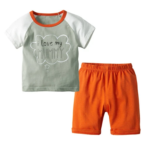 1-7 Years Old Kids Boy Summer Set Cotton Shorts T Shirt Children boys Clothing Baby
