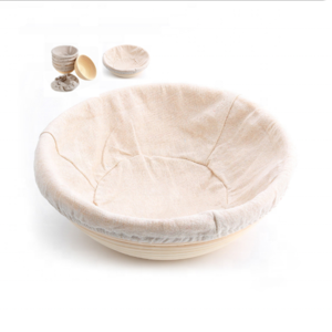 10 inch Banneton Bread Proofing Basket Set-Brotform Rattan Basket with Cloth Liner,Dough Scraper,Bread Lame