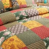 100% Cotton Vintage Patchwork Quilt Comfortable and Soft Quilted Bedspreads