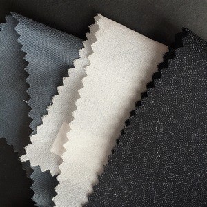 100% Polyester Double Dot Coat Woven Fusible Interlining Fabric