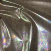 100% polyester rainbow leopard metallic foil fabric for jacket