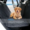 100% Waterproof 600D Pet Car Seat Cover Hammock Convertible Dog Car Seat Cover With Side Flaps