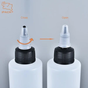 100ml HDPE plastic cold wave hair perm lotion bottle with tip cap