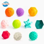 10pcs Early Educational Toys Super Soft Develop Baby's Tactile Senses Toy Textured Multi Ball Set For Baby