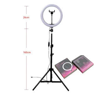 10&quot; Ring Light with Tripod Stand - Dimmable Selfie Ring Light LED Camera Ringlight with Tripod and Phone Holder for Live Stream