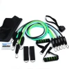 11 Pcs Portable Exercise Resistance Band Set Workout Fitness Kits with Weight Indoor OEM Indoor Sports Equipment 1set TPE 0.85kg