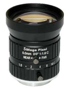 1/1.7" F1.6 cctv lens for machine vision camera c mount 5 megapixel lens
