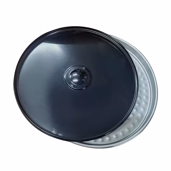 15 Inch Aluminum Round Commercial Deep Pizza Pan with Cover Custom Baking Trays for Pizza