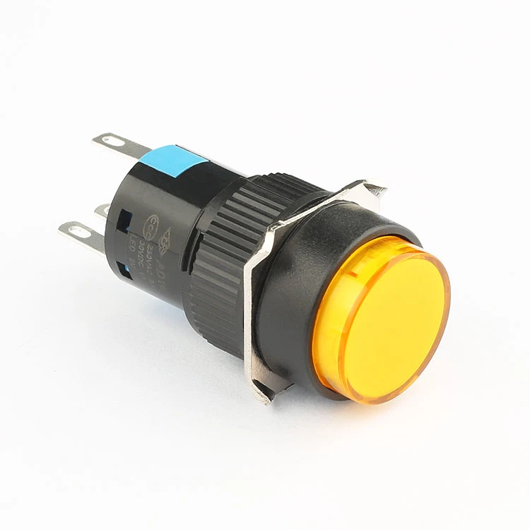16mm push button switch momentary with led light lamp round 3a 250v push button switch