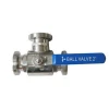 1&quot; 3 way sanitary winery stainless steel clamp ball valve T port