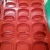 2 compartment disposable Plastic red inside black outside food container