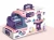 Import 2 in 1 combination creative dessert toys train car play house toys for kids parent-child new toys set from China