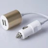 2 USB Car Cigarette Lighter Plug With DC Plug Cable, Wholesale 2.1A 1 Amp 2 USB Cell Phone Accessories Car Charger