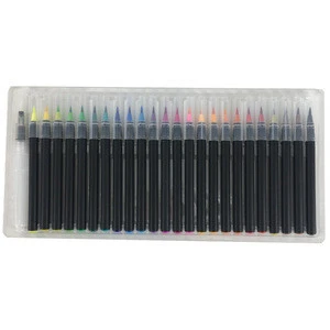 20 Colors Watercolor Brush Marker Pens Water Coloring Brush,Color Nylon Real Felt Tip Brush Pens ,Watercolor Brushes Set