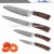 Import 2017 High quality Manufacturers selling high-end four-piece kitchenware multi-function colour wood Damascus knife set from China