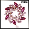 2017custom new products bauhinia flower shape brooch/broches crystal wedding jewelry