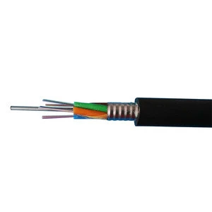 2018 Factory Price Single Mode 48 Core Steel Tape Armored Stranded GYTS Telecom Communication Cable, Direct Buried Fiber Cable