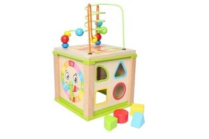 2018 Multifunction Educational Wooden Activity Cube Toys