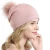 Import 2020 custom winter hats knit warm hat womens beanies with fur pom pom for hat from China