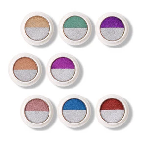 2020 new design chrome acrylic nail art double color solid nail powder pigment with brush