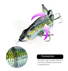 2020 New Electric Fishing Lure 10cm 57.4g Auto Swimming Lure USB Rechargeable Bait