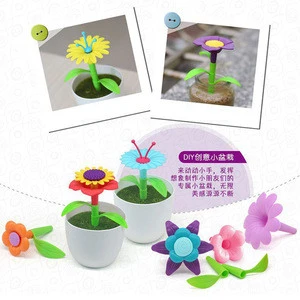 2020 New Kids DIY Plastic Building Flower Garden Block Toy