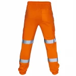 2020 New Men Orange Hi Vis Reflective Safety Cargo Pants With Side Pockets