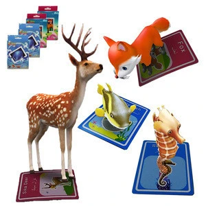 2020 new product educational Augmented Reality 4D flashcards  animals mutil-language learning card