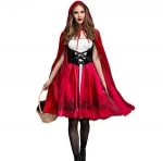 2020 Newest Halloween Party Little Red Riding Hood Nightclub Queen Cosplay Costume
