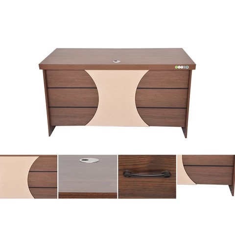 2021 new design wooden MDF computer pc desk office staff desk with attached drawer cost effective office table