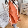2021 New Style Fall Winter Women Cashmere Blanket Scarf Retro Horse Pattern Scarf With Tassel Warm Thick Shawl