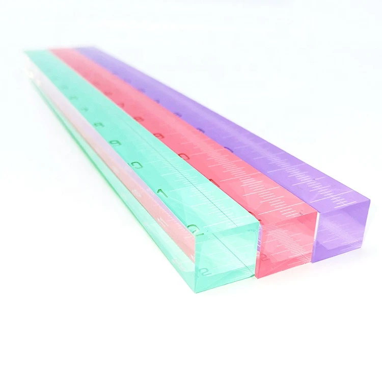 20cm High Quality Silkscreen Acrylic Plastic Straight Ruler for students