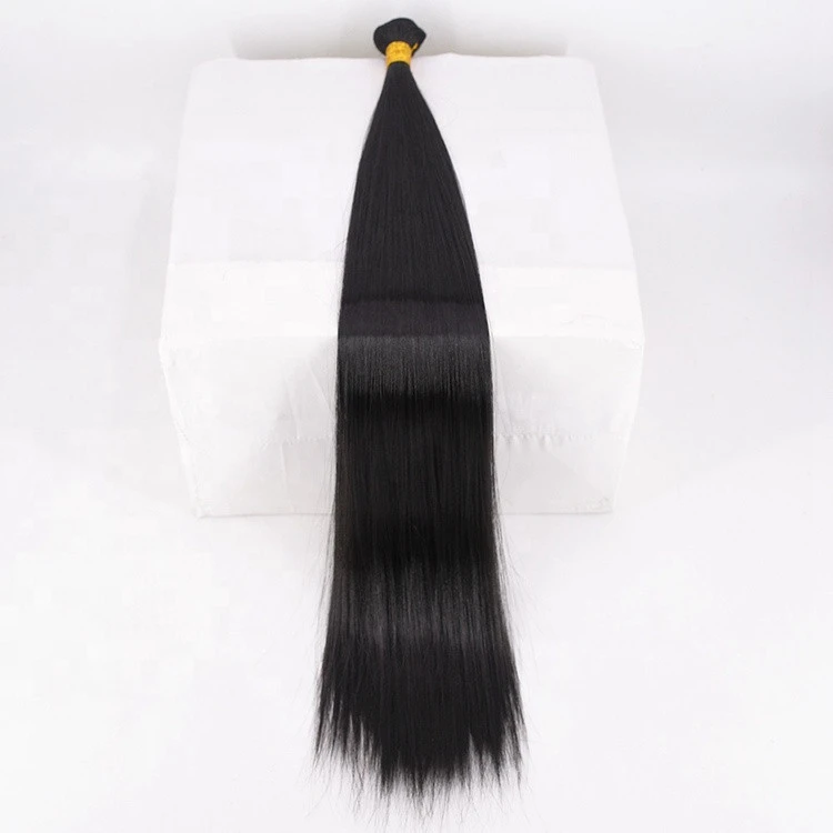22&quot; Black Long Straight Synthetic Smooth Hair Bundles