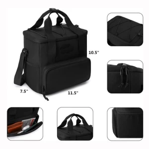 24 Can Insulated 15L Soft Portable Reusable Travel Lunch Box Bag with Adjustable Shoulder Strap Lunch Cooler Bag for Picnic