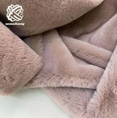 30 Color Ready To Ship 100% PE Rabbit Fur Super Soft Fake Fur Artificial Plush Faux Rabbit Fur Fabric