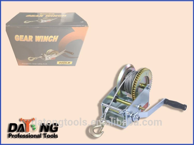3000lbs Heavy Duty Capacity Steel Wire Hand Winch Boat Car Puller