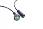 3.5mm audio female jack to 3Pin solderless AV screw Terminal block connector cable adapter