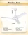 Import 36 Inches Remote Energy Saving Small 3 Plastic Metal Blades Baby Room Ceiling Fan with Warm Led Light with Small Copper Motor from China