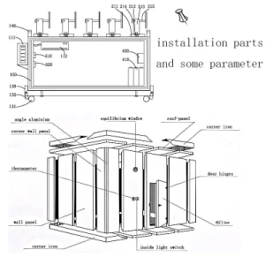 3.8kw -10-0&amp; Ordm; C Dongan International Packaging Method Walk in Cooler Mobile Cold Room