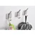 Import 3Pack Self Adhesive Black Bathroom Towel Hook Coat Robe Clothes Hook from China