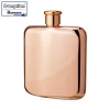4 Oz Square Mirror Finishing, Elegantly Rugged, Copper Plated, Classic Stainless Steel Hip Flask with Refinement Lid