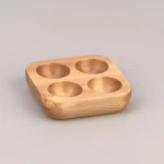 4 slot wooden egg holder