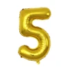 40inch 0-9 Numbers Font Light Gold Foil Balloons party birthday Helium wedding birthday decorations Ballons Supplies