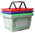 Import 430*295*225mm shopping basket plastic wheel shopping basket from China