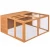 Import 47" Chicken Coop Wooden Bunny Small Animals Cage with 2 Doors from China