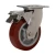Import 5 Inch Swivel Top Plate Red Pu Heavy Duty Stainless Steel Caster from China
