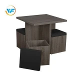 5 piece room decoration storage Wooden Modern Dine Table Set