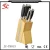 Import 5 pieces double forged POM kitchen knife set with wooden block from China