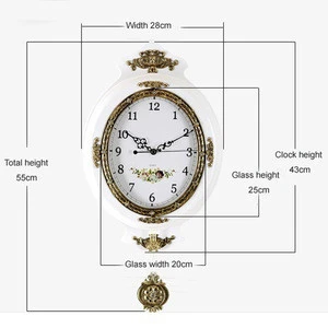 5 years of classic european style antique pendulum wooden wall clock