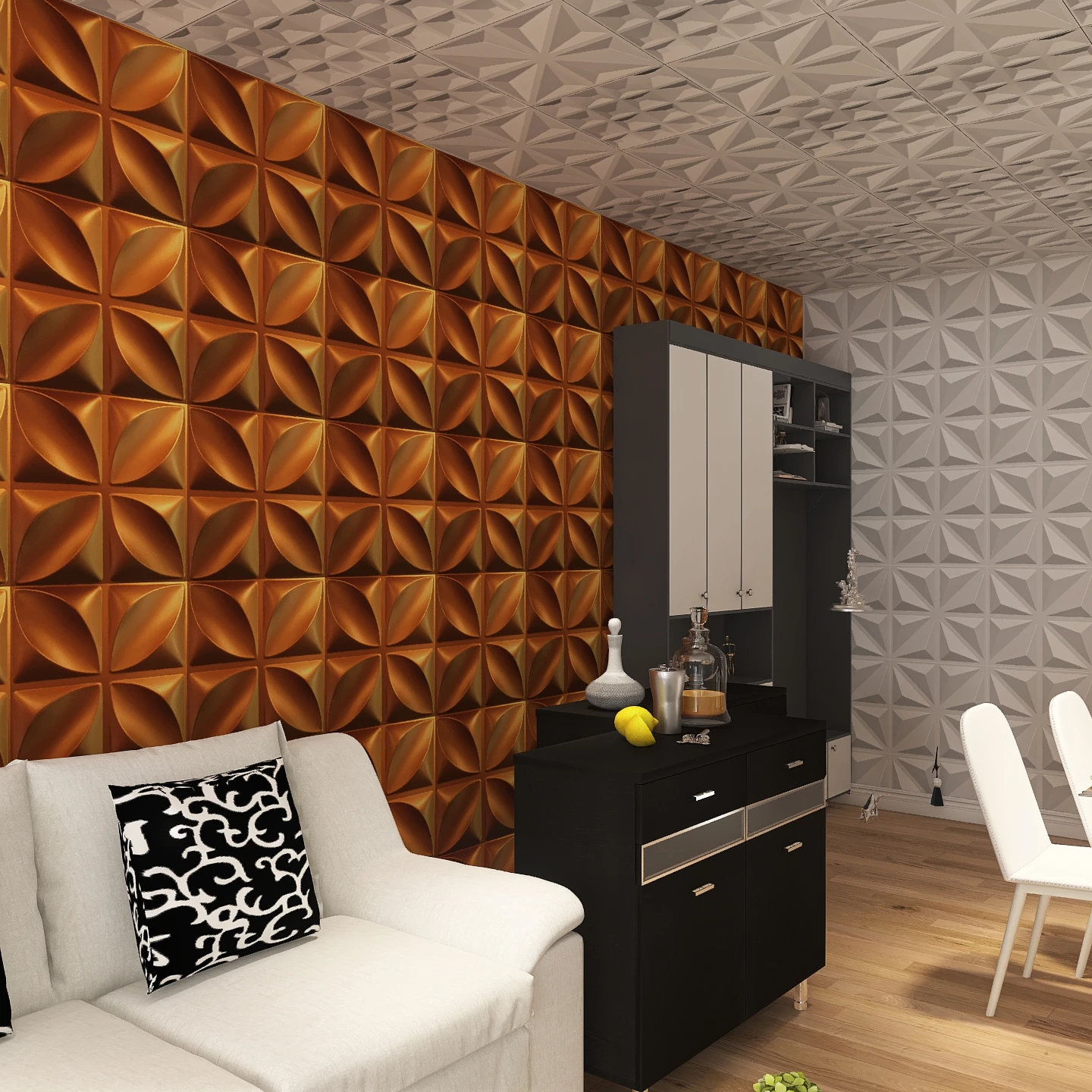 50*50cm Cheap Interior home Decorative Color Papel Tapiz 3D Art Wall Panels